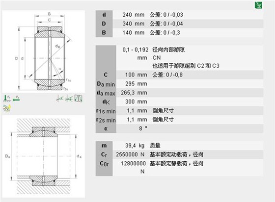 关节轴承GE240-DO-2RS-A型号描述