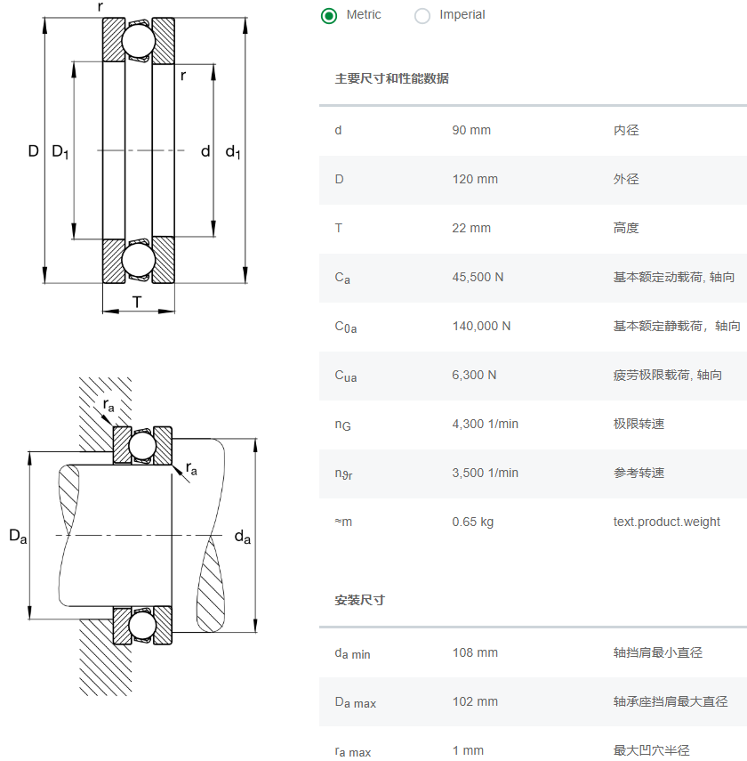 51118轴承数据