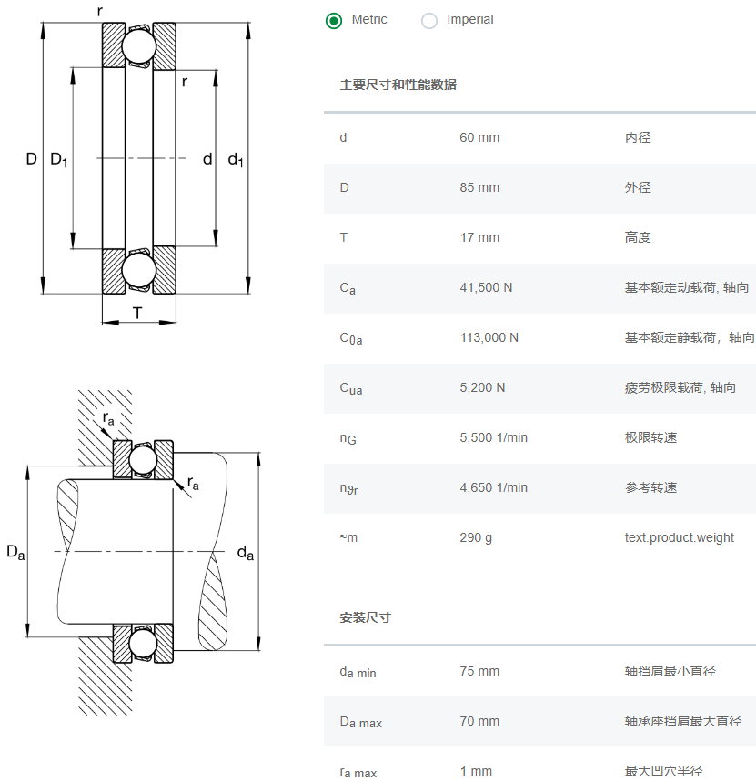 51112轴承数据