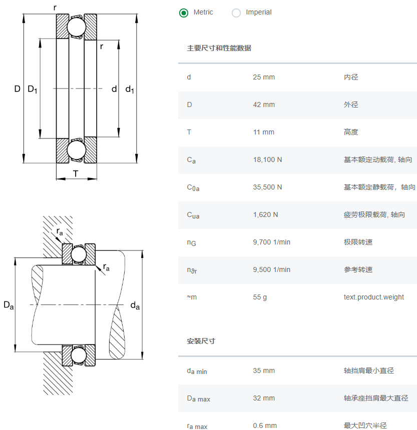 51105轴承数据