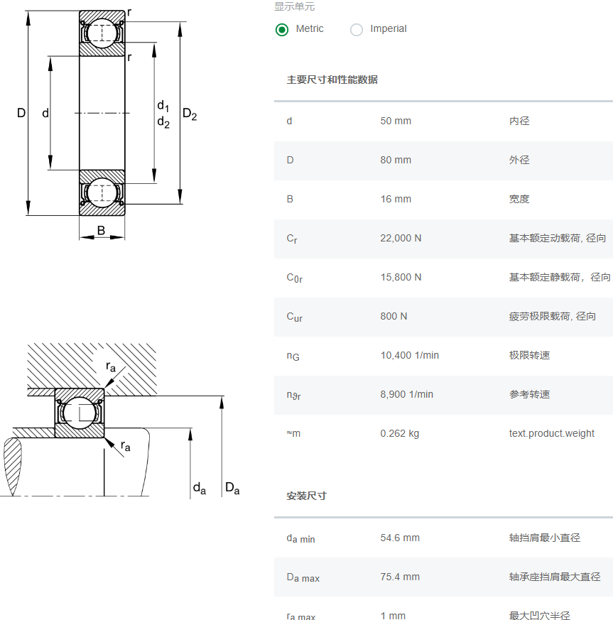 6010.2Z轴承数据