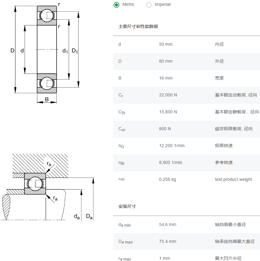 6010轴承数据