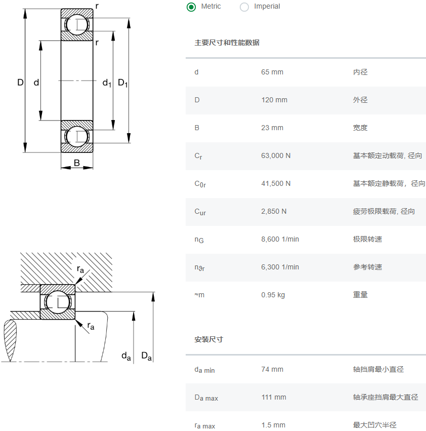 6213.C3轴承数据