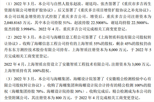 收购的项目公司