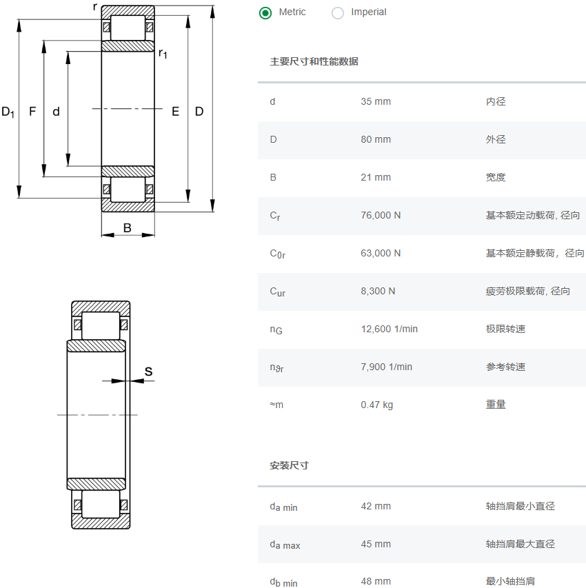 NU307-E-XL-TVP2轴承数据