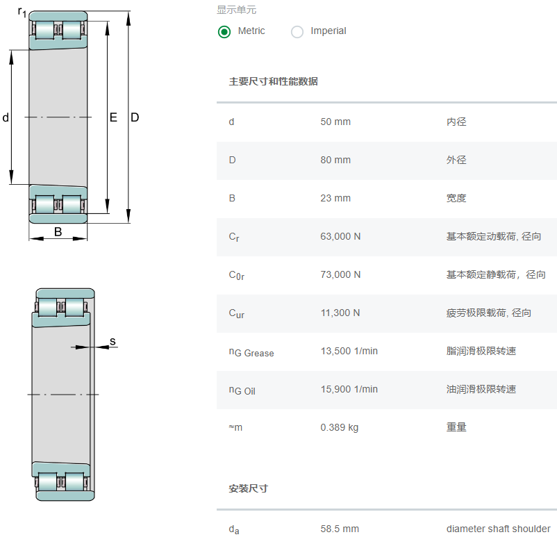 NN3010.AS.K.M.SP轴承数据