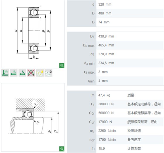 6064M轴承数据/