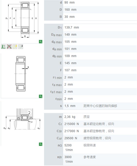 NU218-E-TVP2轴承数据