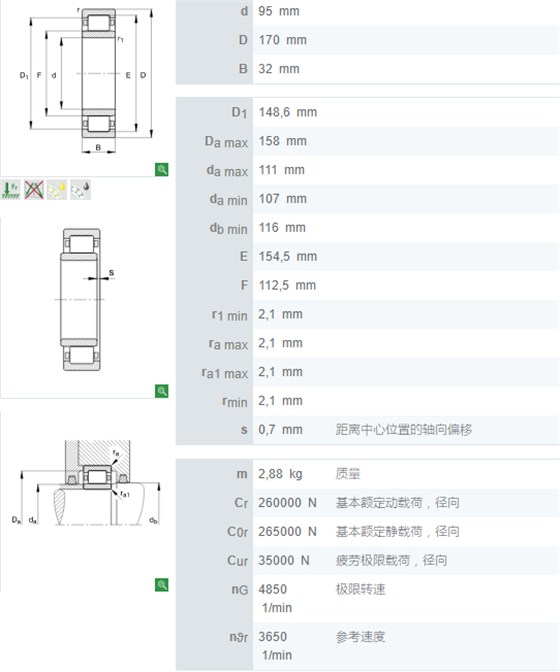 NU219E.TVP2轴承数据