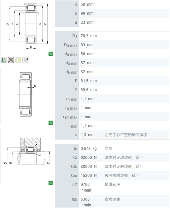 NU2210E.TVP2轴承数据