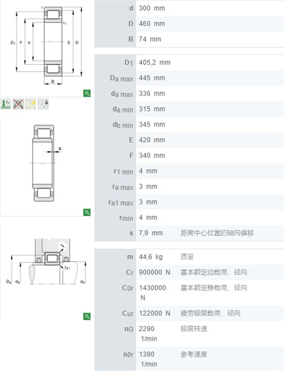 NU1060M1轴承数据