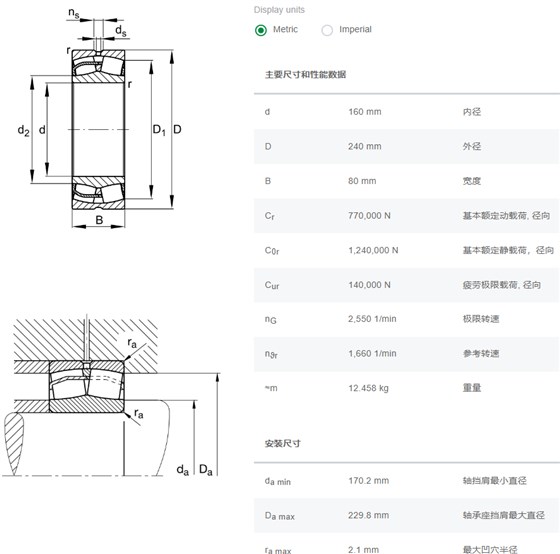 轴承数据参数 轴承数据参数