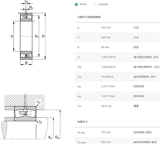 22236E1AM.C3轴承数据