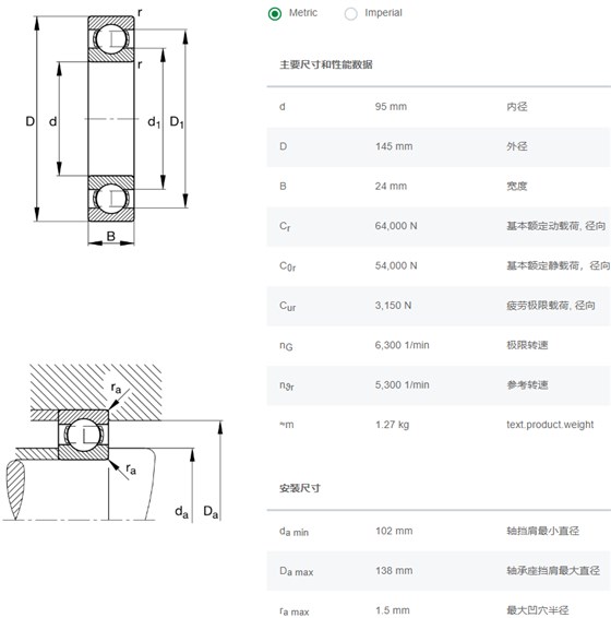 6019轴承数据