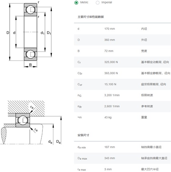 6334M轴承数据