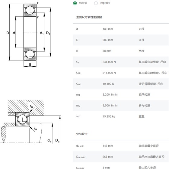 6326.C3轴承数据