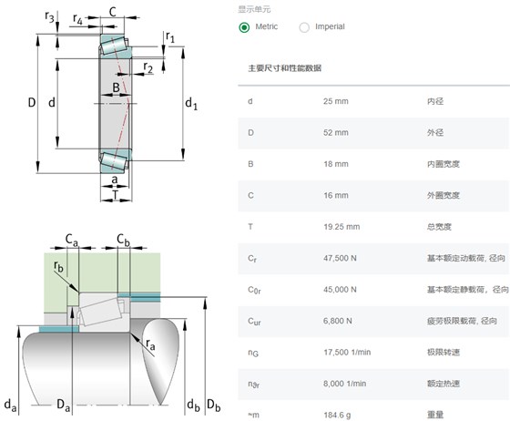 32205-XL轴承数据