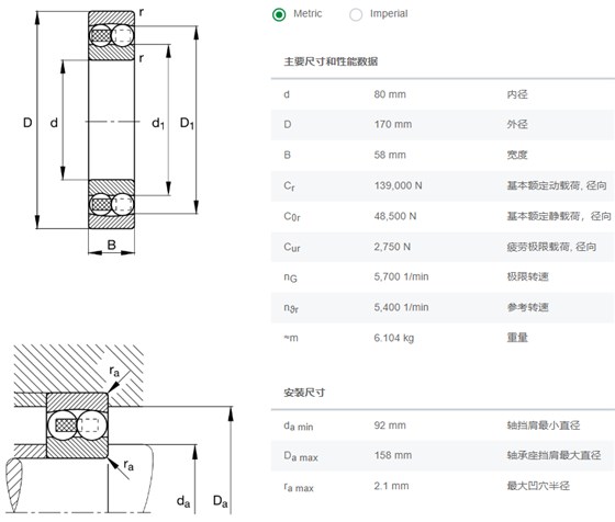 2316.M轴承数据